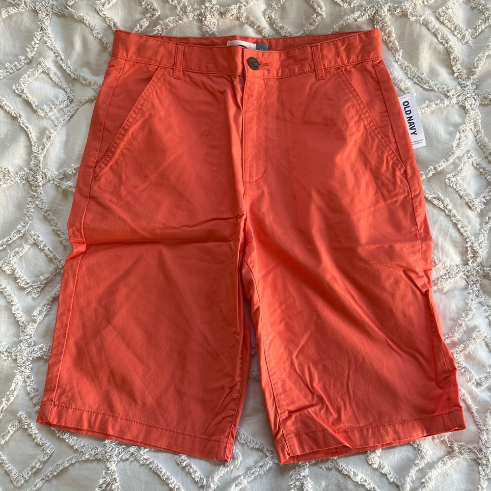 BRAND NEW Old Navy 100% Cotton Salmon Colored Boys Dress Shorts with TAGS